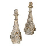 Pair of French Stone Finials