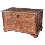 Indonesian Inlaid mother of perl decorated blanket chest