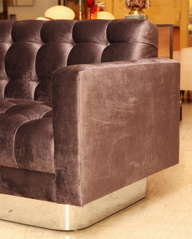 Milo Baughman Tufted Sofa