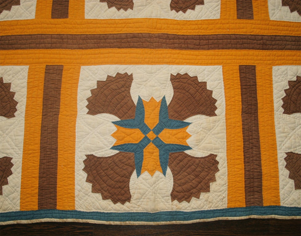 19th Century Coxcomb Quilt 1