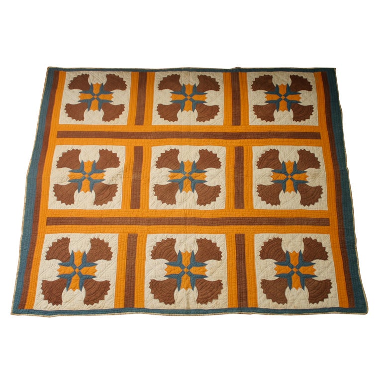 19th Century Coxcomb Quilt
