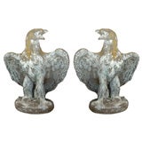 Stunning life-sized stone birds of prey from England c. 1900