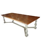 Plank  top dining table
