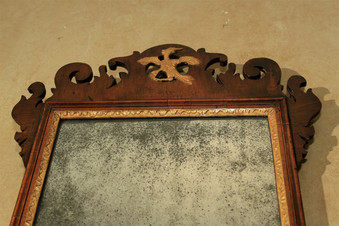 18th Century and Earlier George II Mahogany Mirror. For Sale