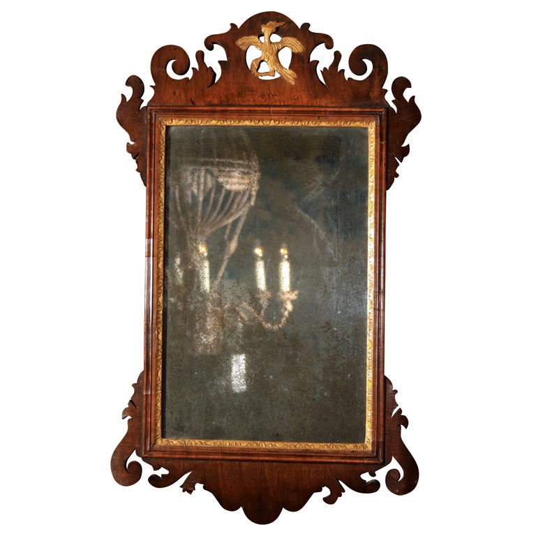 George II Mahogany Mirror. For Sale