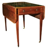 Period Sheraton style mahogany  Pembroke table with drawer.
