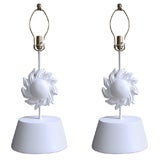 Pair of Sun Flower Lamps