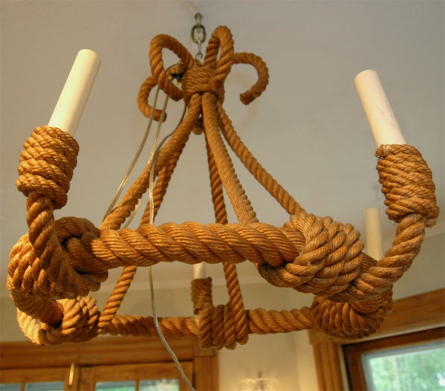 Nautical Rope Chandelier at 1stDibs