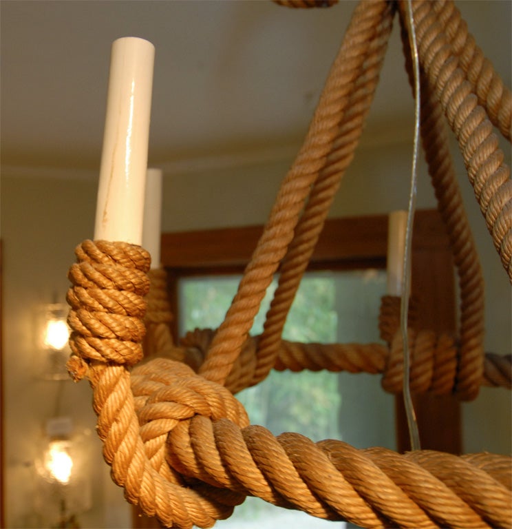 Nautical Rope Chandelier at 1stDibs