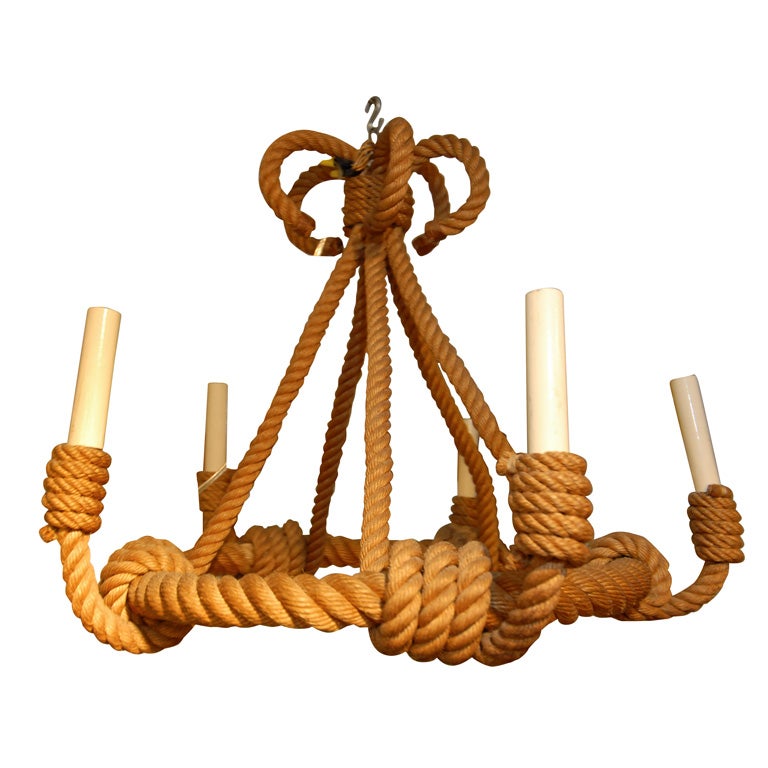 Nautical Rope Chandelier at 1stDibs