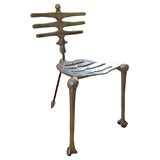 Original  Aluminum and Steel Skeletal Chair by Michael Aram