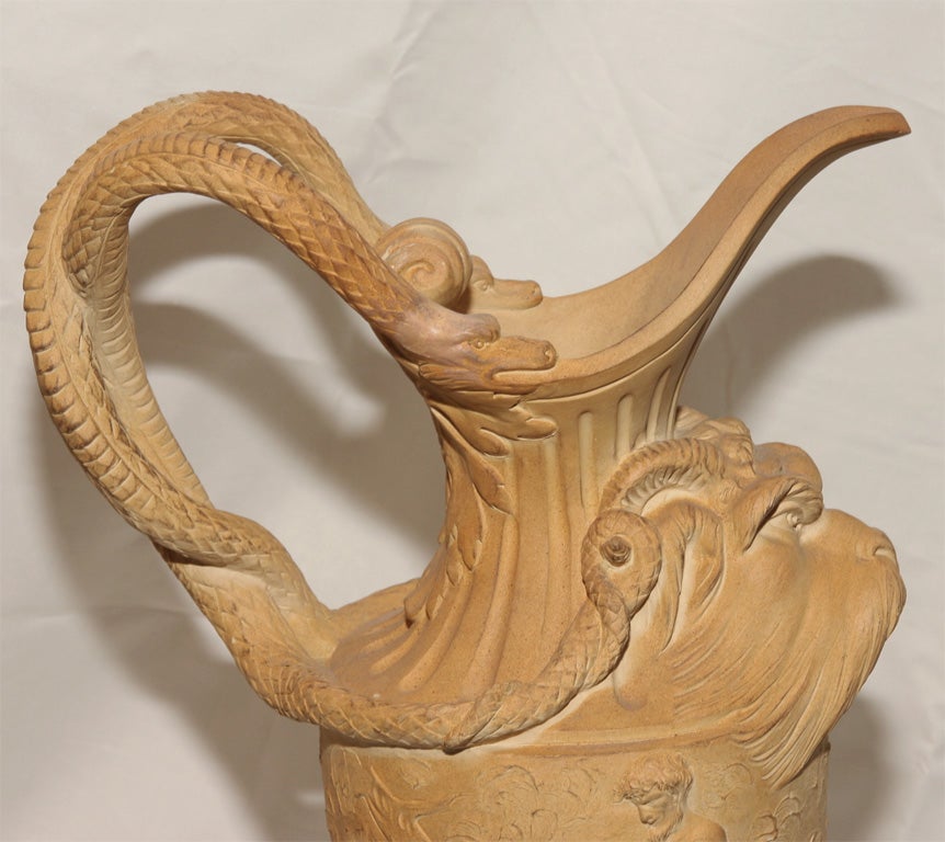 Pair of Terra Cotta Vases with Neoclassical Figures 2