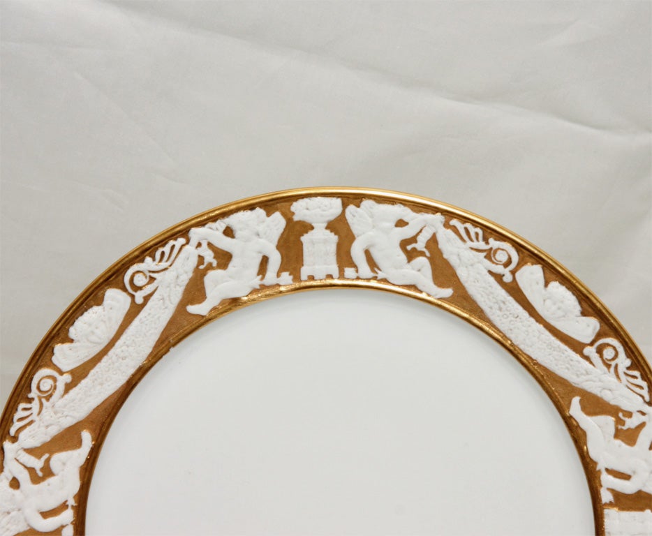 A Set of Dishes: A Dozen 19th Century French Neoclassical Dinner Plates 1