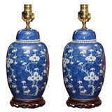 Single, Chinese blue and white Hawthorne pattern  lamp