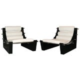 Pair of 1970's Italian Lounge Chairs