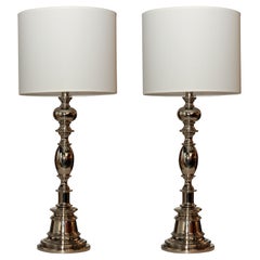 Pair of Polished Nickel Lamps by Stiffel Pair of Polished Nickel Lamps by Stiffel