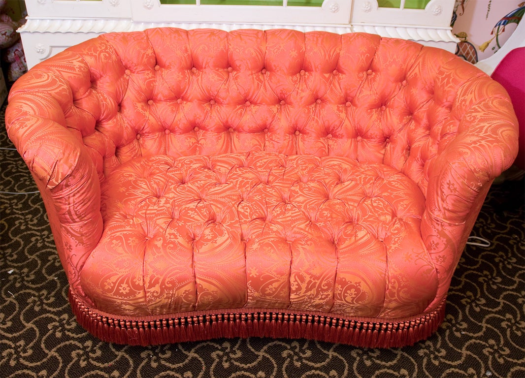 Unknown Petite Tufted Settee