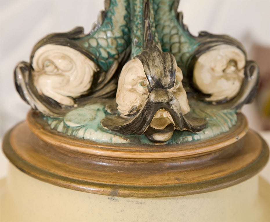 Crystal Seahorse Cherub Candelabra Lamp 2