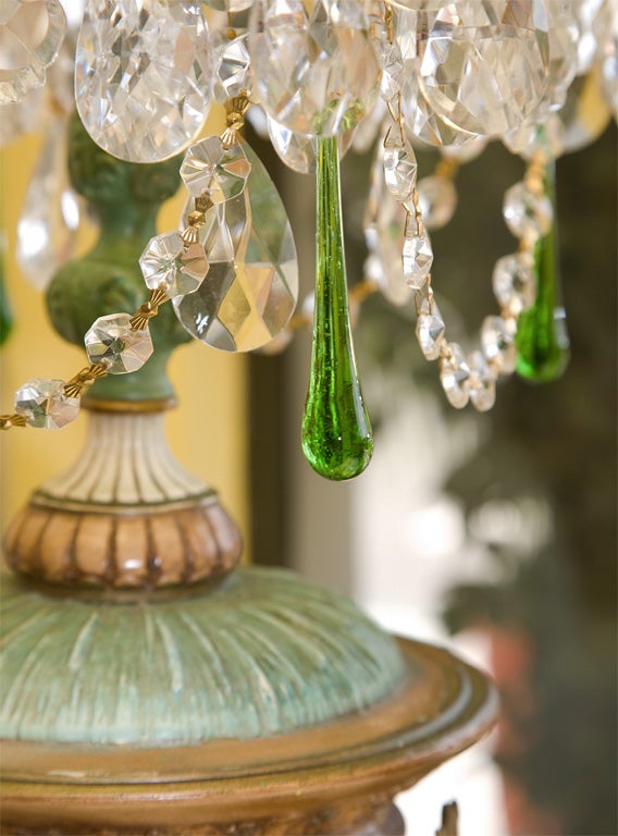 Crystal Seahorse Cherub Candelabra Lamp 3
