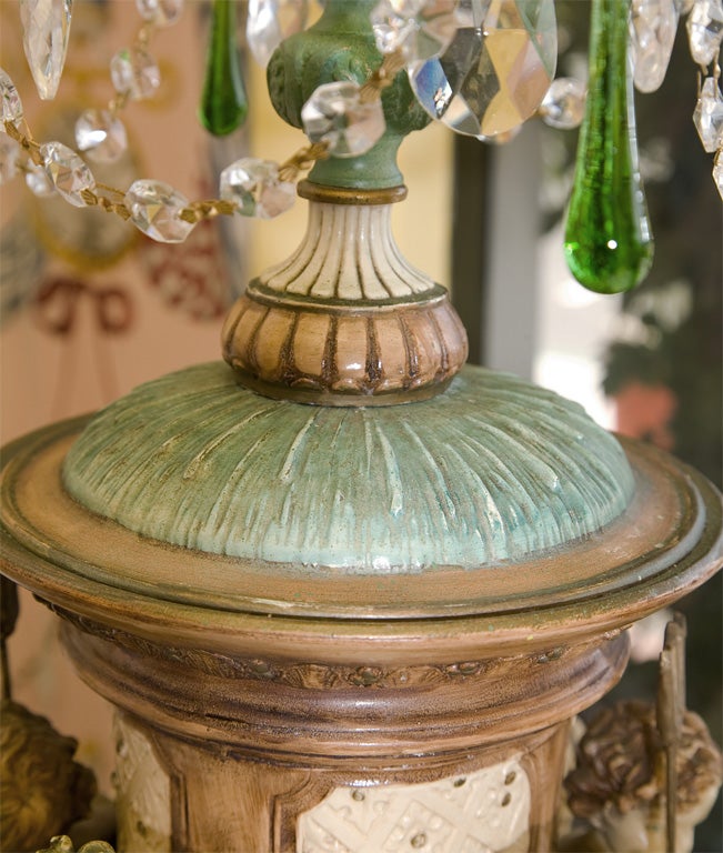 Crystal Seahorse Cherub Candelabra Lamp 5