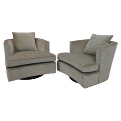 Pair of Harvey Probber Swivel Armchairs Pair of Harvey Probber Swivel Armchairs