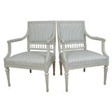 Pair of Gustavian armchairs