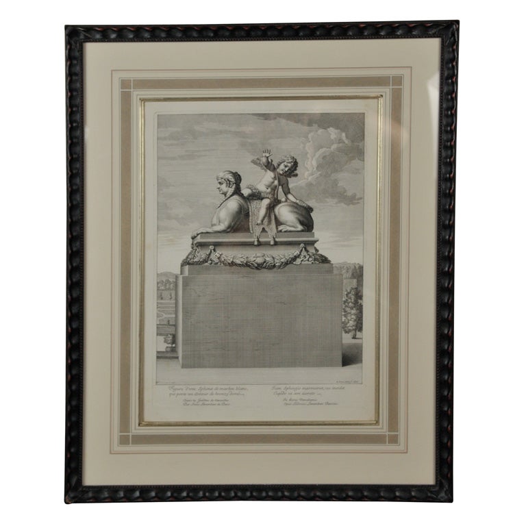 French Engraving from "The Fountains of Versailles"