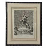 French Engraving from "The Fountains of Versailles"