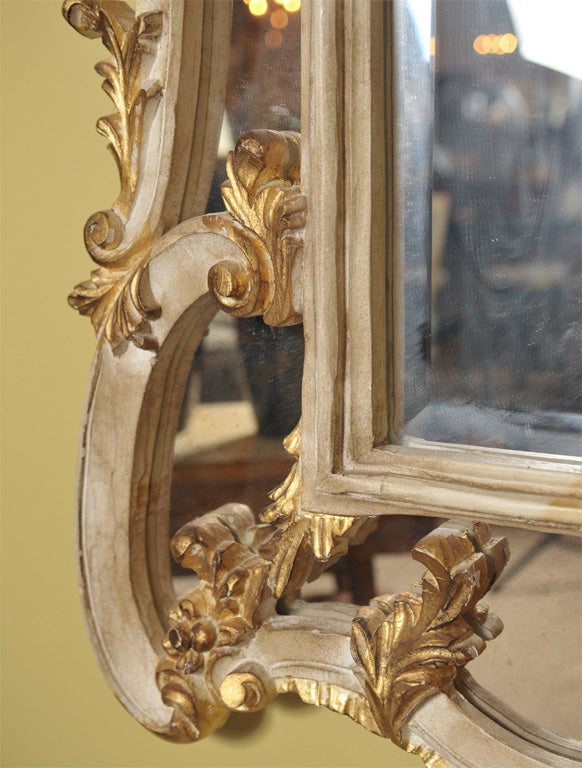 Beautiful Parcel and Gilt Over the Mantle Mirror 1