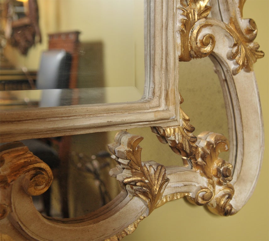 Beautiful Parcel and Gilt Over the Mantle Mirror 2