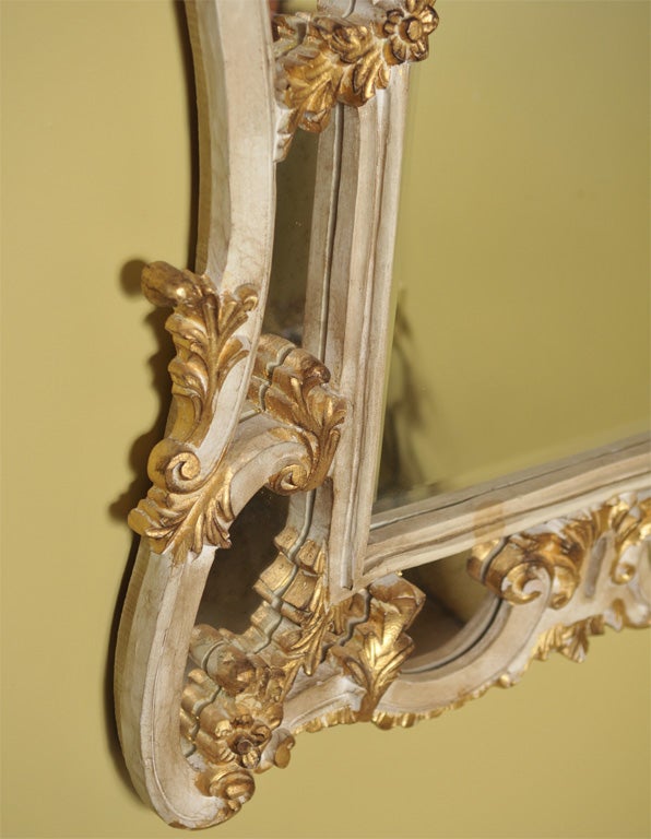 Beautiful Parcel and Gilt Over the Mantle Mirror 4