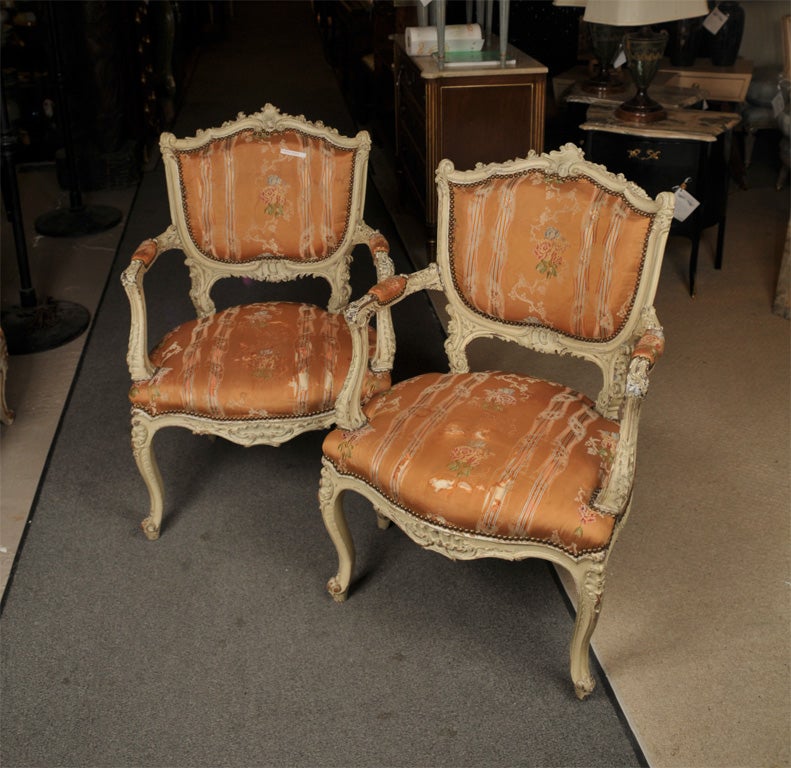 Jansen Stamped Pair of Arm Chairs