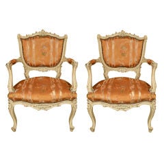 Jansen Stamped Pair of Arm Chairs