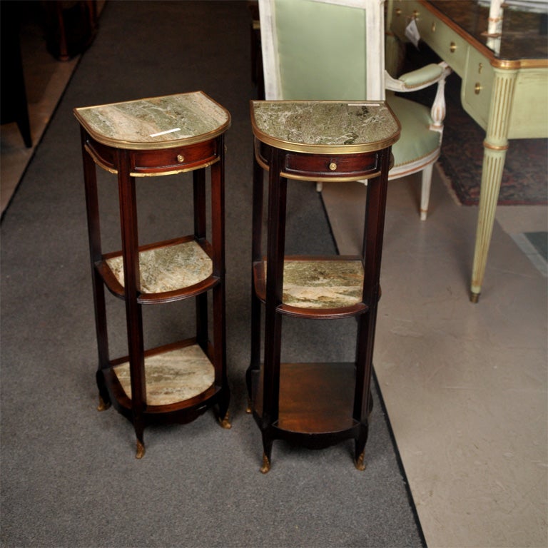 Single Stamped Jansen Marble Top Small Table