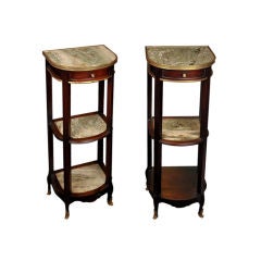 Single Stamped Jansen Marble Top Small Table