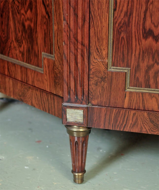 Mid-20th Century Custom-Made Maison Jansen Rosewood Breakfront Bookcase For Sale