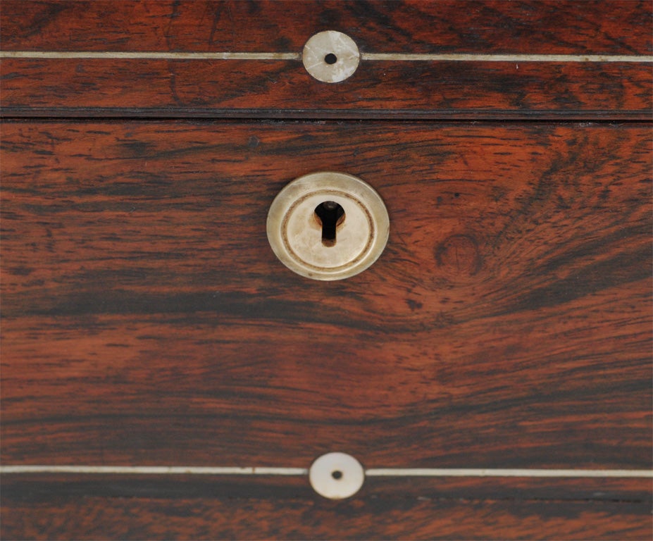 19th Century English Rosewood Sewing Box