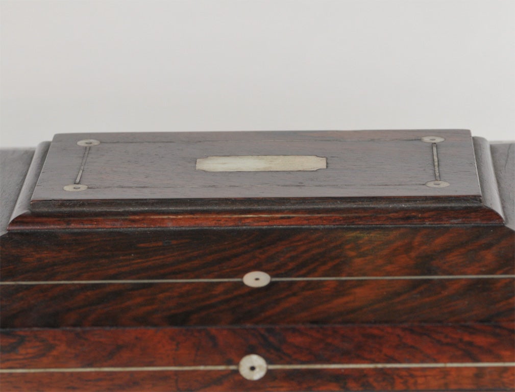 Wood English Rosewood Sewing Box