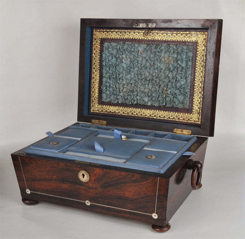 English Rosewood Sewing Box 2