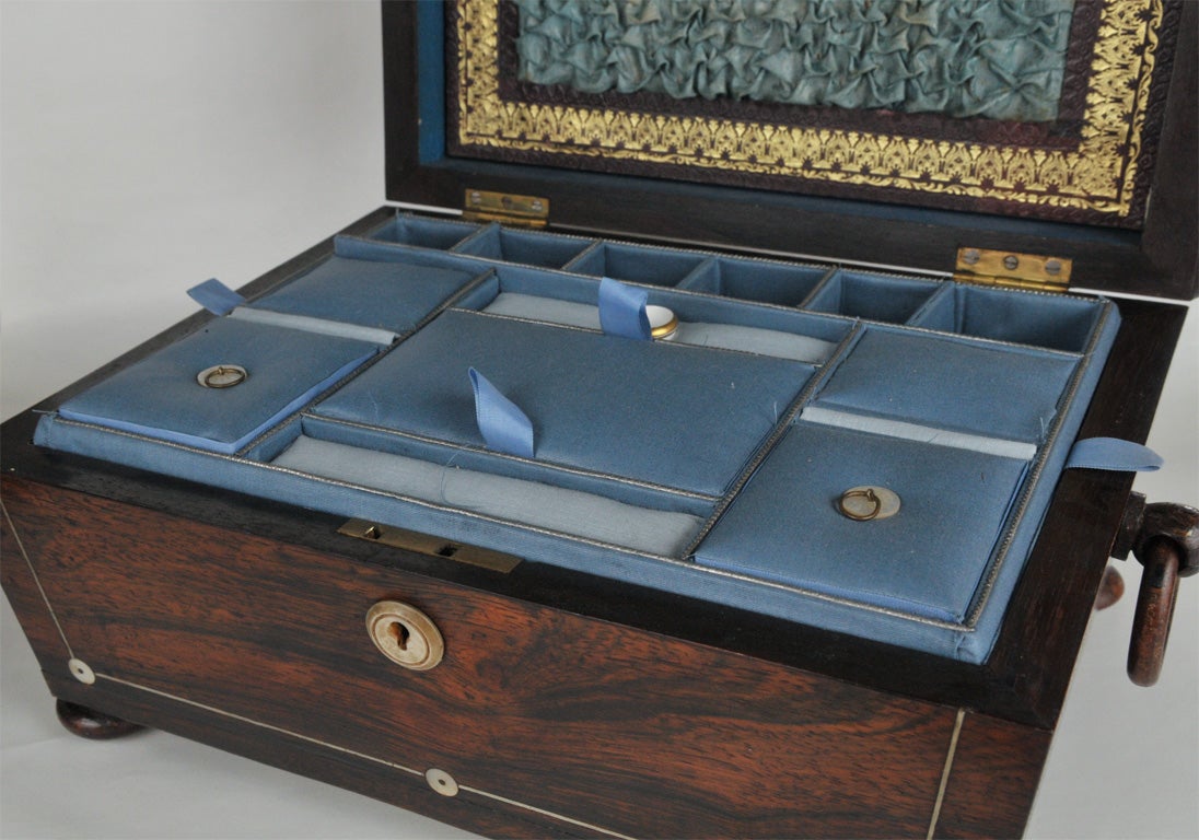 English Rosewood Sewing Box 4