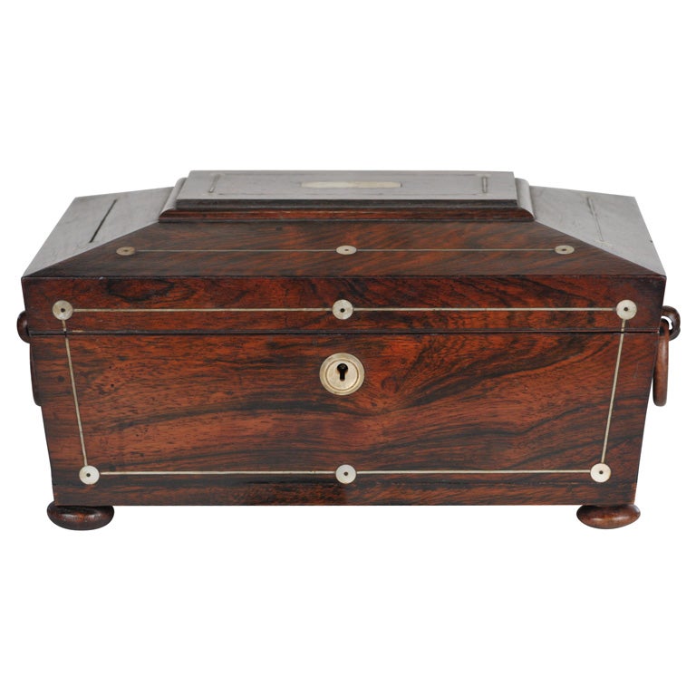 English Rosewood Sewing Box