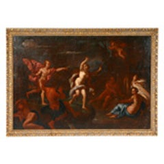 Large 18th Century Oil Painting, Apollo Chasing Daphne, Follower of Poussin 5
