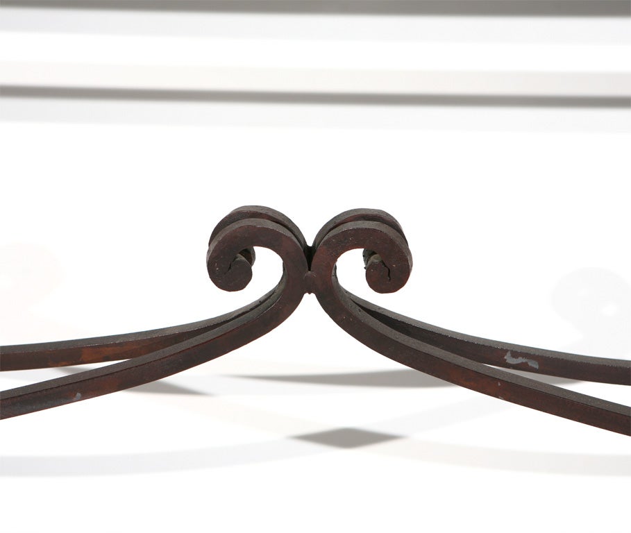 black wrought iron console table