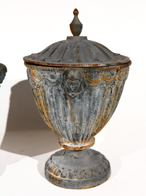 Regency Style Garden Urns with Lids 3