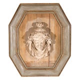 Carved Octagonal Wood Panel