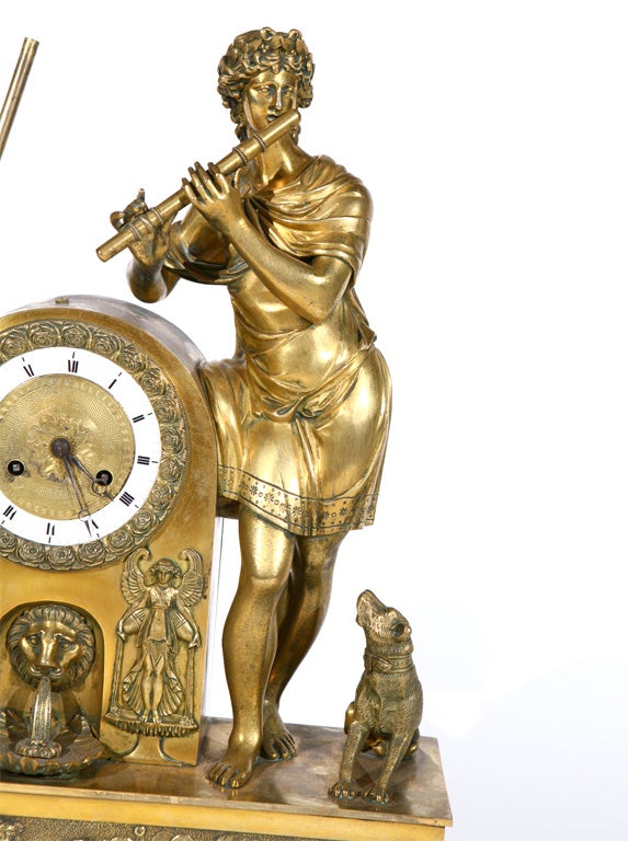 French Empire Gilt-Bronze Clock 1