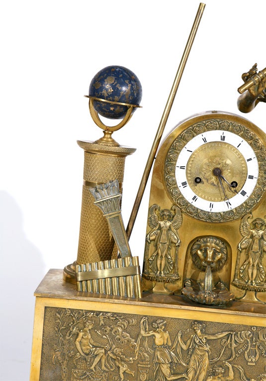 French Empire Gilt-Bronze Clock 2