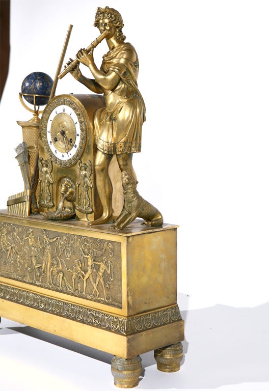 French Empire Gilt-Bronze Clock 3