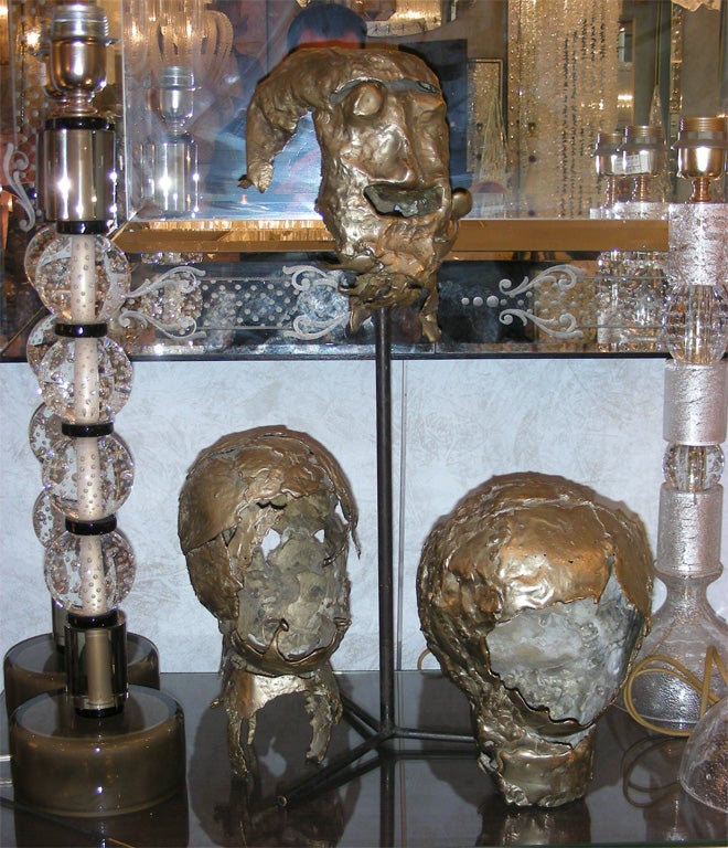 Ensemble de 3 sculptures d'Alexandre Babeanu des années 1960 appelé 