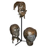 Ensemble de 3 sculptures d'Alexandre Babeanu des années 1960 intitulées «andoux »